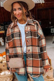 Plaid Print Buttoned Shirt Jacket