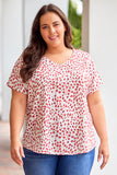 Plus Size V Neck Short Sleeve Shift Top