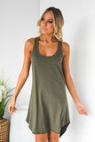 U Neck Racer Back Soft Tank Dress