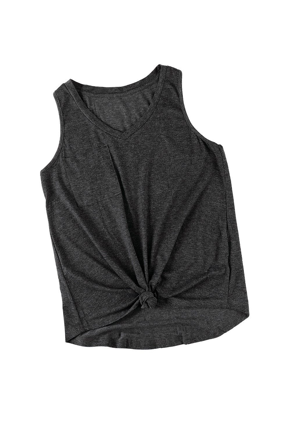 V Neck Racerback Tank Top with Pocket