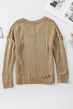 Ribbed Trim Oversize Sweater