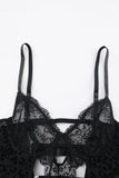 Lace Leopard Patchwork Daring Cutout Teddy Lingerie