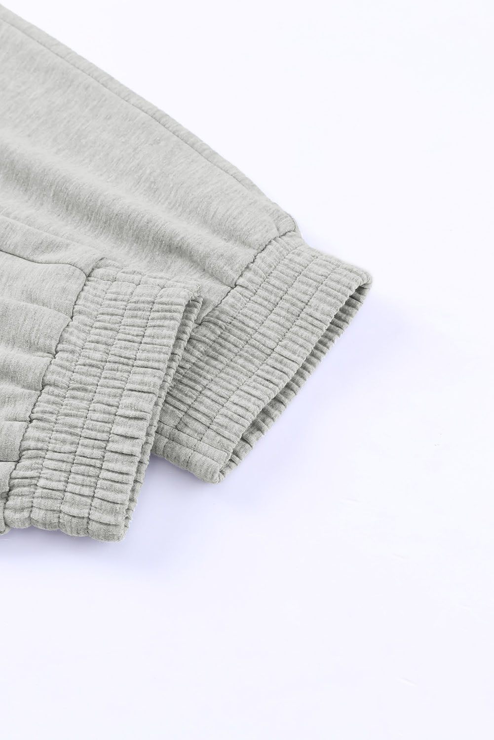 Pantalon de jogging taille haute smocké gris 