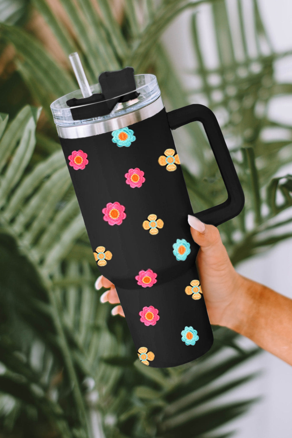 Cute Florets 304 Stainless Double Layer Thermos Cup