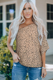 Leopard Print Ladder Keyhole Tank Top