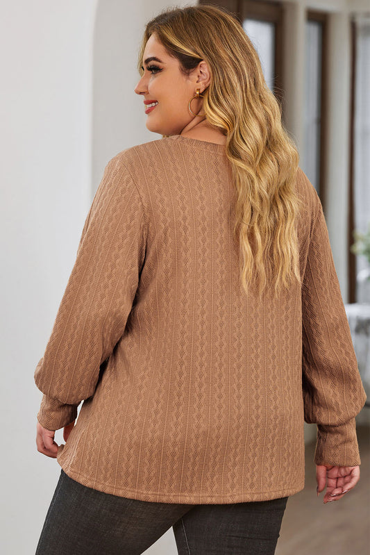 Subtle Cable Knit Plus Size Jumper