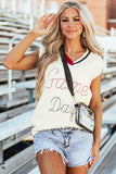 White Vintage Game Day Sweater Vest