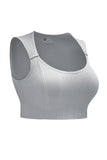 Joint Straps Sleeveless Ribbed Gym Top