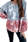 Tie Dye Bishop Sleeve Loose Sweatshirt