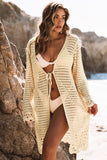 Long Sleeve Fishnet Knitted Beach Cover up