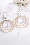 3-color Concentric Rings Dangle Earrings