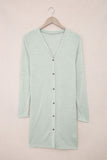 Solid Color Open-Front Buttons Cardigan