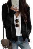 Gray Textured Knit Pocketed Duster Cardigan