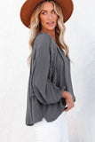 Split V Neck Dolman Top