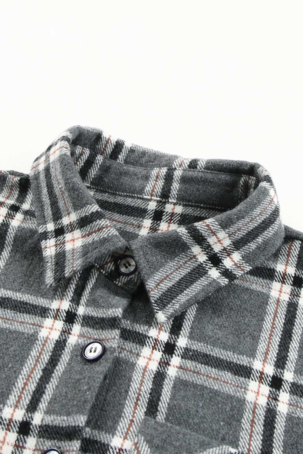 Plaid Button Up Long Sleeve Shirt with Pocket