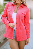 Buttoned Flap Pocket Corduroy Jacket