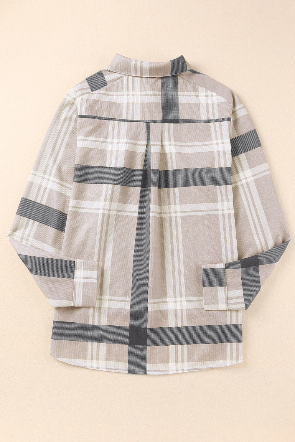 High Low Brushed Plaid Oversize Shacket