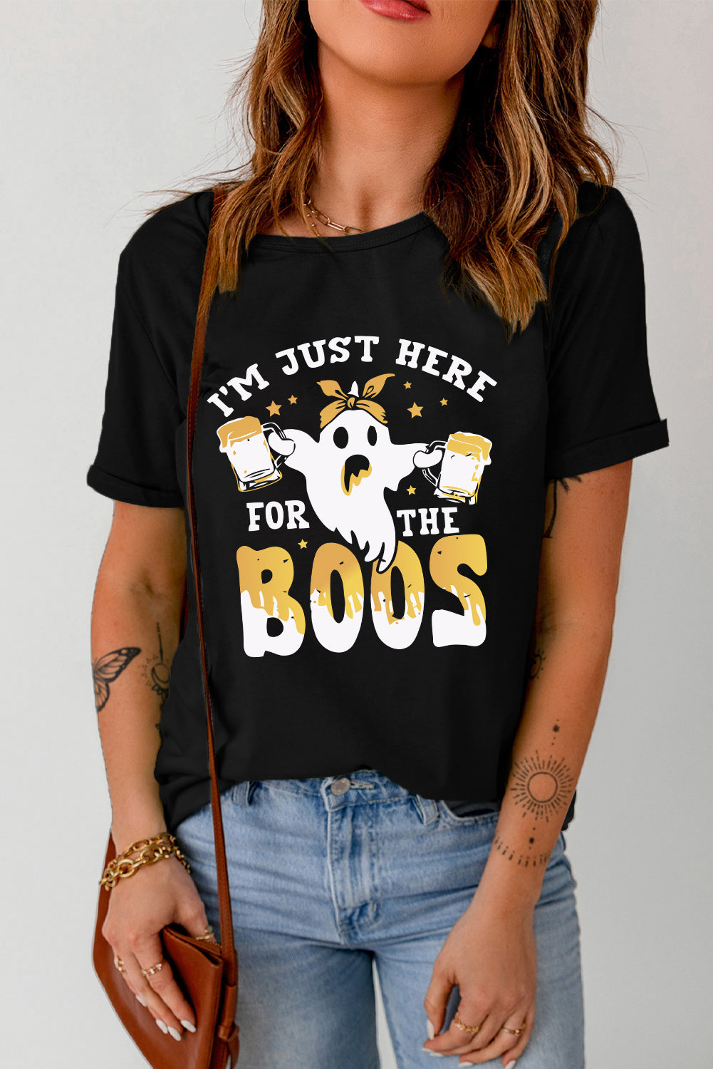 I'm Just Hear For The Boos Ghost Graphic T Shirt