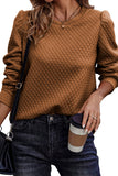 Brown Plaid Raglan Sleeve Sweatshirt