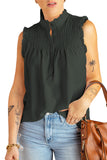 Frilled Tank Top with Buttons