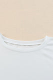 Joint Bubble Sleeve Round Neck Blouse