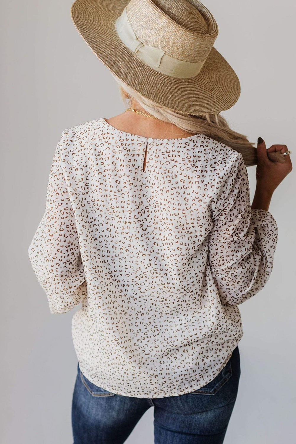 Crew Neck Long Sleeve Blouse