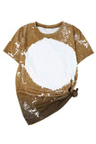 Bleached Blank Crew Neck Short Sleeve Top