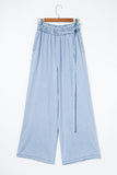 High Waist Pocketed Wide Leg Tencel Jeans