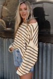 Striped Drop Shoulder Oversized Sweater