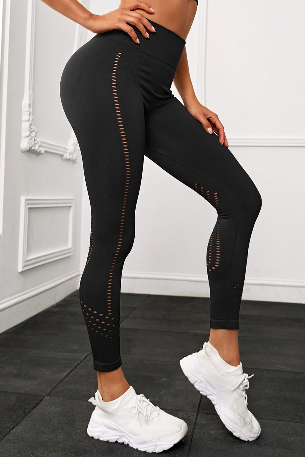 Hollow Out Seamless High Waist Yoga Pants