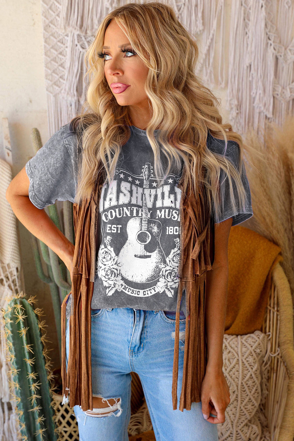 Nashville Music City Graphic Mineral Washed Tee