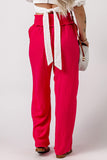 Smocked Elastic Waist Wide Leg Pants