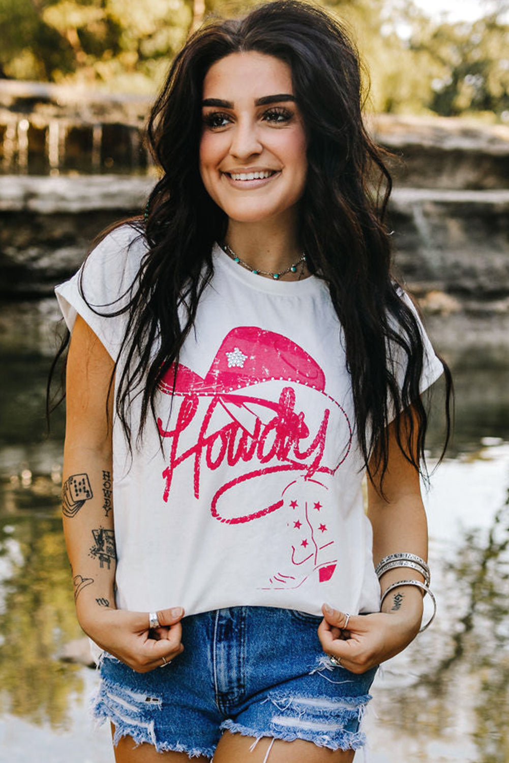 Rhinestone Howdy Graphic Tee