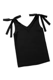 Tie On Shoulder V Neck Tank Top