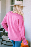 Exposed Seam Twist Open Back Oversized Sweatshirt