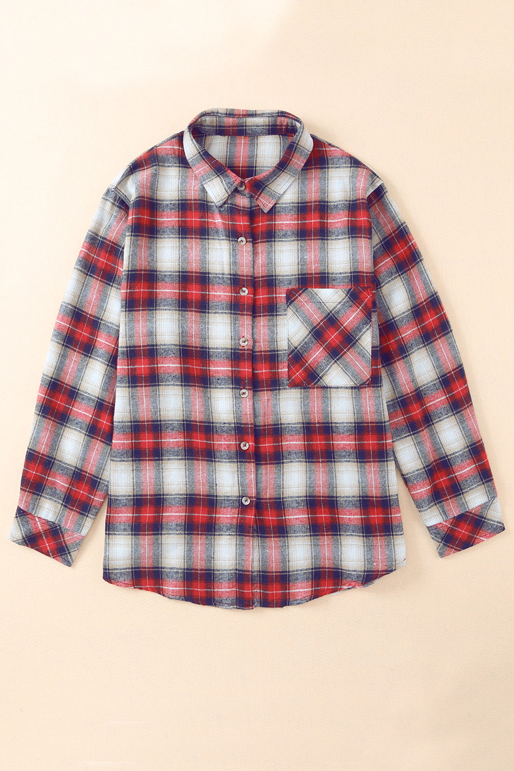 Plus Size Plaid Pattern Shirt