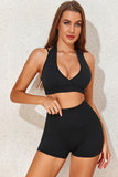 Hater Deep V Neck High Waist Yoga Set