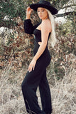 One-Shoulder Balloon Sleeve Cutout Jumpsuit