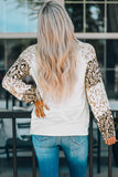 Leopard Print Bubble Sleeve Top