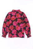 Rose Blooming Rose - Chemise à manches bouffantes sur l'ensemble 