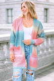 Gradient Knit Open Cardigan with Pockets