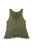 Tasseled Crochet Hollow-out Knit Tank