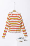 Stripe Long Sleeve Knitted Sweater