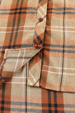 Plus Size Buttons Plaid Pattern Shirt