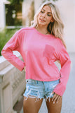 Lace Patch Pocket Long Sleeve T-shirt