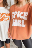 Sweat-shirt graphique SPICY GIRL en cordon orange 