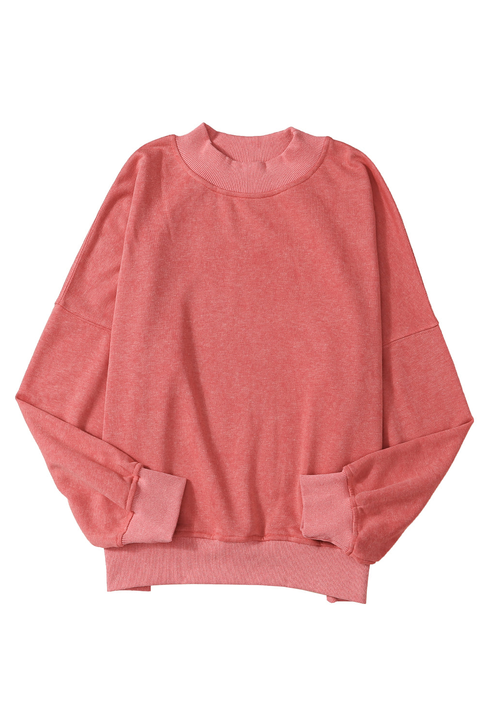 Orange Drop Shoulder Crew Neck Pullover Sweatshirt