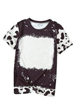 Tie Dye Bleached Crew Neck Short Sleeves T-shirt