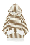 Striped Contrast Thumbhole Oversized Hoodie