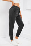 Drawstring Waist Front Patch Pockets Jogger Pants